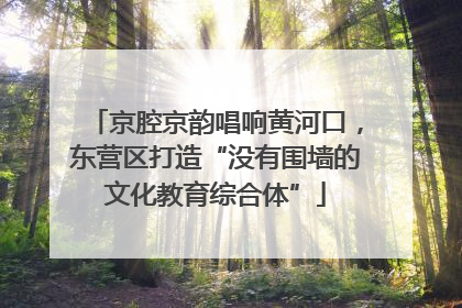 京腔京韵唱响黄河口，东营区打造“没有围墙的文化教育综合体”