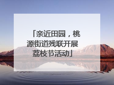 亲近田园，桃源街道残联开展荔枝节活动