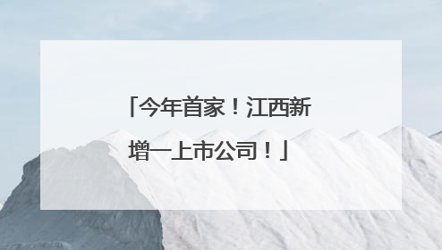今年首家！江西新增一上市公司！