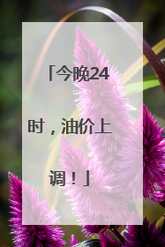 今晚24时，油价上调！