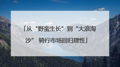 从“野蛮生长”到“大浪淘沙” 骑行市场回归理性