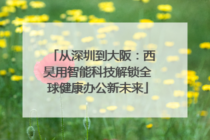 从深圳到大阪：西昊用智能科技解锁全球健康办公新未来