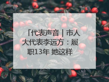 代表声音｜市人大代表李远方：履职13年 她这样“找”建议