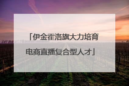 伊金霍洛旗大力培育电商直播复合型人才