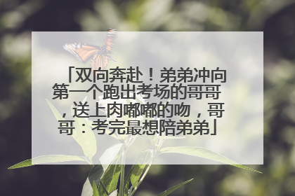双向奔赴！弟弟冲向第一个跑出考场的哥哥，送上肉嘟嘟的吻，哥哥：考完最想陪弟弟