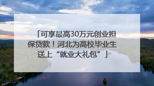 可享最高30万元创业担保贷款！河北为高校毕业生送上“就业大礼包”