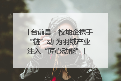 台前县：校地企携手“链”动 为羽绒产业注入“匠心动能”