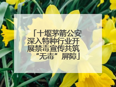 十堰茅箭公安深入特种行业开展禁毒宣传共筑“无毒”屏障