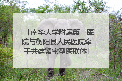 南华大学附属第二医院与衡阳县人民医院牵手共建紧密型医联体