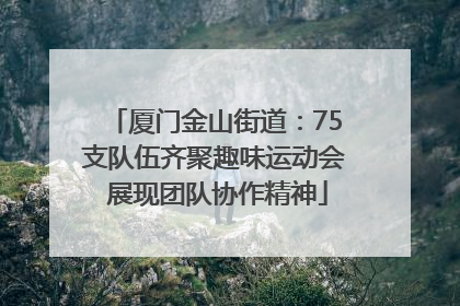 厦门金山街道：75支队伍齐聚趣味运动会 展现团队协作精神