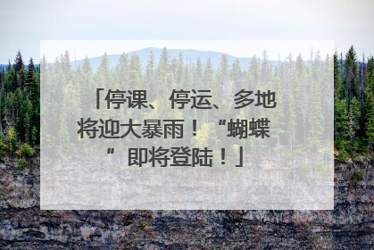 停课、停运、多地将迎大暴雨！“蝴蝶”即将登陆！