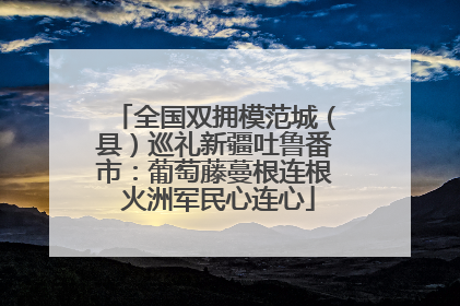 全国双拥模范城（县）巡礼新疆吐鲁番市：葡萄藤蔓根连根 火洲军民心连心