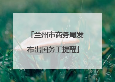 兰州市商务局发布出国务工提醒