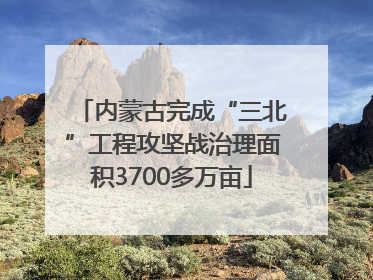 内蒙古完成“三北”工程攻坚战治理面积3700多万亩