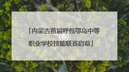 内蒙古首届呼包鄂乌中等职业学校技能联赛启幕