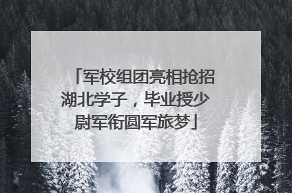 军校组团亮相抢招湖北学子，毕业授少尉军衔圆军旅梦