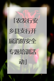 农发行安乡县支行开展消防安全专题培训活动