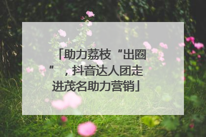 助力荔枝“出圈”，抖音达人团走进茂名助力营销