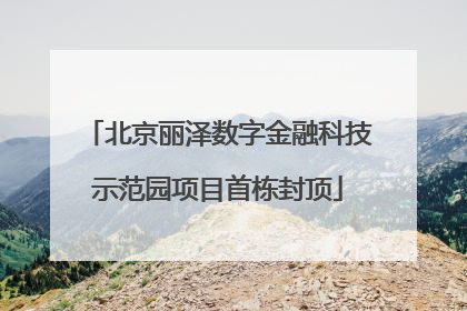 北京丽泽数字金融科技示范园项目首栋封顶