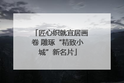 匠心织就宜居画卷 雕琢“精致小城”新名片