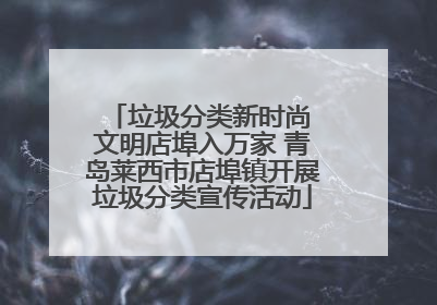 垃圾分类新时尚 文明店埠入万家 青岛莱西市店埠镇开展垃圾分类宣传活动