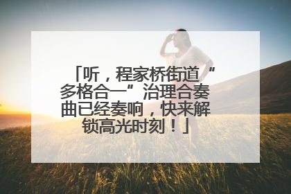 听，程家桥街道“多格合一”治理合奏曲已经奏响，快来解锁高光时刻！