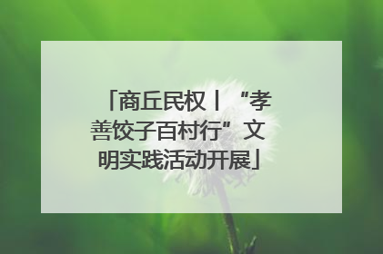 商丘民权丨“孝善饺子百村行”文明实践活动开展