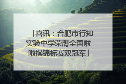 喜讯：合肥市行知实验中学荣膺全国啦啦操锦标赛双冠军