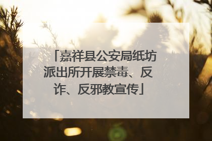 嘉祥县公安局纸坊派出所开展禁毒、反诈、反邪教宣传