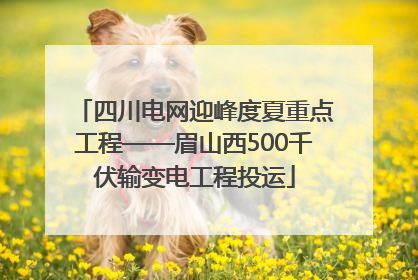 四川电网迎峰度夏重点工程——眉山西500千伏输变电工程投运