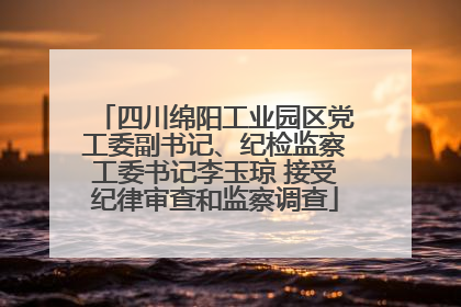 四川绵阳工业园区党工委副书记、纪检监察工委书记李玉琼 接受纪律审查和监察调查