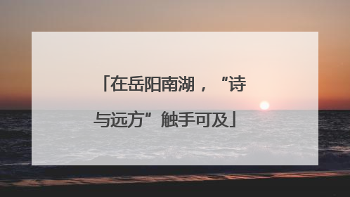 在岳阳南湖，“诗与远方”触手可及
