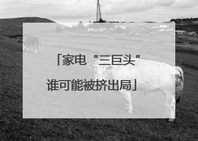 家电“三巨头”谁可能被挤出局