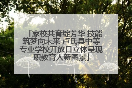 家校共育绽芳华 技能筑梦向未来 卢氏县中等专业学校开放日立体呈现职教育人新图景
