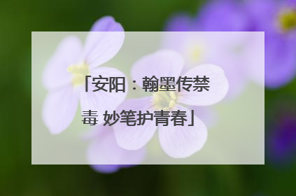 安阳：翰墨传禁毒 妙笔护青春