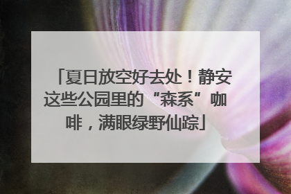 夏日放空好去处！静安这些公园里的“森系”咖啡，满眼绿野仙踪