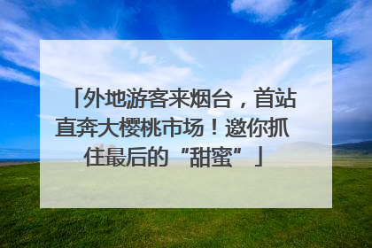 外地游客来烟台，首站直奔大樱桃市场！邀你抓住最后的“甜蜜”