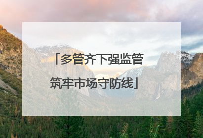 多管齐下强监管 筑牢市场守防线