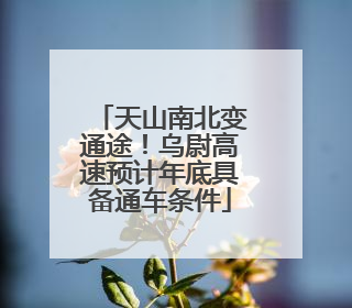 天山南北变通途！乌尉高速预计年底具备通车条件