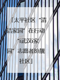 太平社区“清洁家园”在行动 “i武汉i家园”志愿者扮靓社区