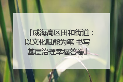 威海高区田和街道：以文化赋能为笔 书写基层治理幸福答卷