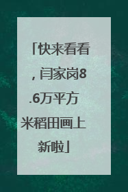 快来看看，闫家岗8.6万平方米稻田画上新啦