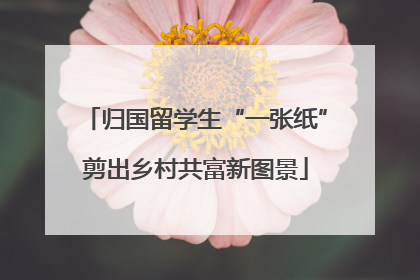 归国留学生“一张纸”剪出乡村共富新图景