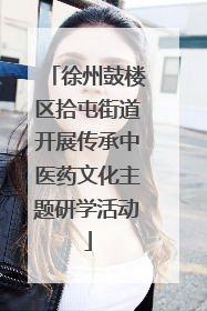 徐州鼓楼区拾屯街道开展传承中医药文化主题研学活动