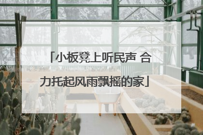 小板凳上听民声 合力托起风雨飘摇的家