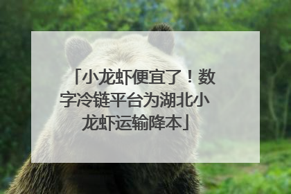 小龙虾便宜了！数字冷链平台为湖北小龙虾运输降本