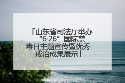 山东省司法厅举办“6·26”国际禁毒日主题宣传暨优秀戒治成果展示