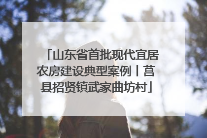 山东省首批现代宜居农房建设典型案例丨莒县招贤镇武家曲坊村