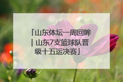 山东体坛一周回眸｜山东7支篮球队晋级十五运决赛