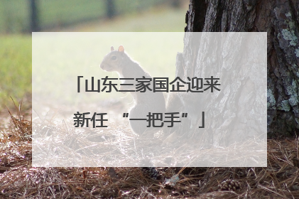 山东三家国企迎来新任 “一把手”